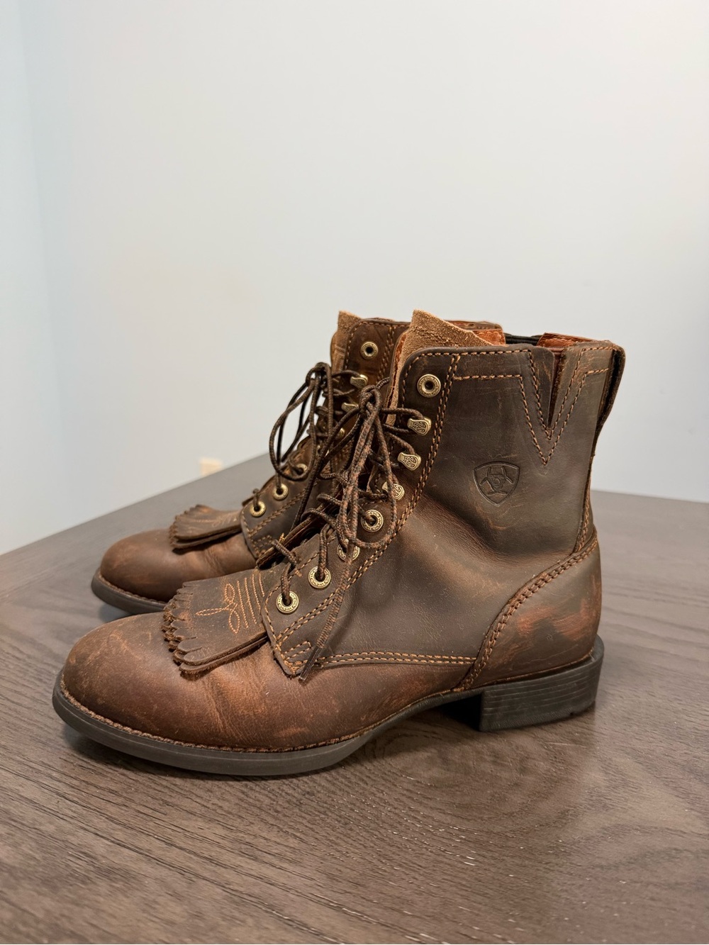 Ariat Women’s Heritage Lacer II Brown Leather Lace Up Boots Size 6.5B